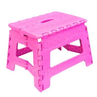 Imagem de Banqueta Dobrável Colorida Grande e Pequena100kg Pesca, Camping, praia, piquenique(PEQUENA ROSA)