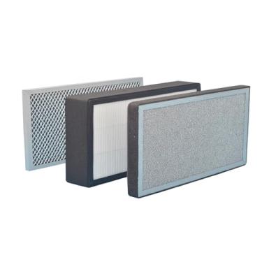 Imagem de 3 peças de substituição de filtro purificador de ar de 15 cm, pré-filtro, HEPA, filtro composto de carbono ativado adequado para filtro de ar