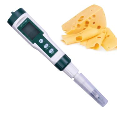 Imagem de Medidor de pH para alimentos, Testador de pH de alimentos | Testador de pH digital de alta precisão,Testador portátil de pH de água para aquário, água, queijo, massa fermentada, conservas, carne e amo