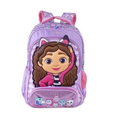 Imagem de Mochila de Costas A Casa Mágica da Gabby Escola Passeio Kids Cor:Lílas