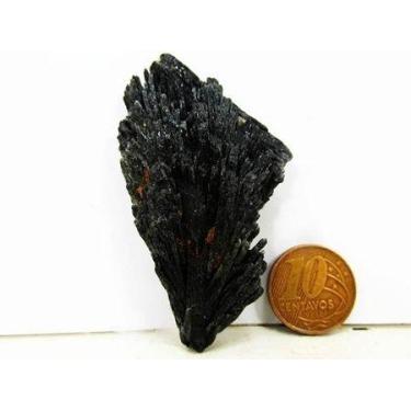 Imagem de Cianita Preta ou Vassoura de Bruxa Pedra Natural Bruta 60 mm - Cristai