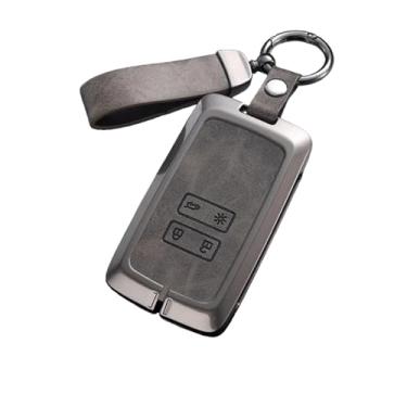 Imagem de Capa De Couro Para Chave De Carro Compatível Com Renault Austral Kadjar Clio Megane Captur Arrana Kolaos Zoe Scenic Dacia Sandero Duster Logan Jogger(Gray)