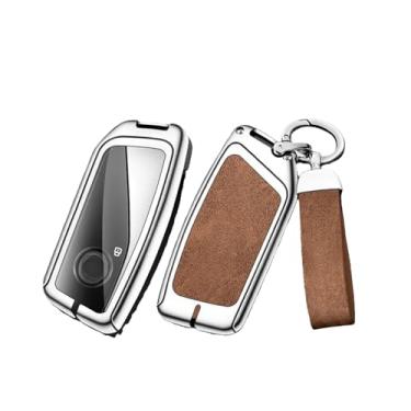 Imagem de Compatível Com Bmw Série 5 Caso Chave 3 6 X3 X5 X1 X2 X6 Escudo Protetor Compatível Com Lâmina De Faca Capa Carro Fábrica(D style silver Brown complete set)