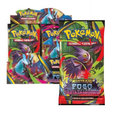 Imagem de Box Pokémon Megaevolução Fogo Fantasmagórico com 36 Boosters
