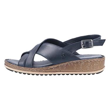 Imagem de Hush Puppies Sandália anabela feminina, Azul marino, 10