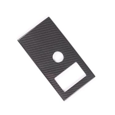 Imagem de FINMOKAL Capa de acabamento do painel de mudança de marchas do console central de fibra de carbono real compatível com Land Rover Range Rover Vogue L460 2024+ (preto)