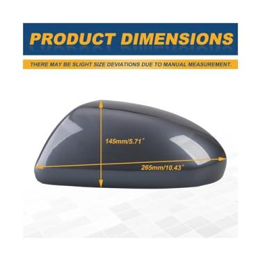 Imagem de Compatível com mazda 3 2010-2013 acessórios do carro porta espelho retrovisor capa habitação(Black Left)