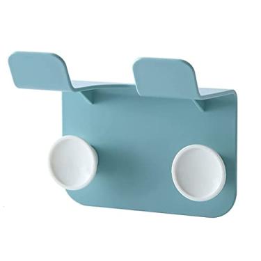 Imagem de Suporte de secador de cabelo montado na parede criativo suporte de secador de cabelo design simples suporte de secador de cabelo banheiro doméstico prateleira de armazenamento de secador de cabelo