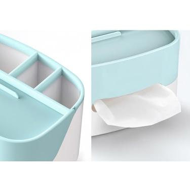 Imagem de Capa para caixa de lenços de papel Caixa de lenços papel com abertura lateral e plataforma armazenamento para quarto casa, suporte toalha parede(Green)