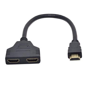 Imagem de Cabo Hdmi Divisor Duplicador Y 1 Macho Para 2 Fêmea