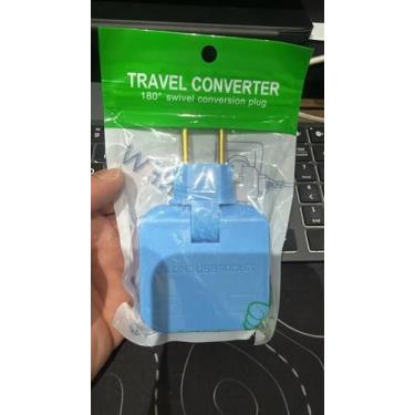 Imagem de Adaptador Tomada Benjamin Articulado Bivolt com Duas Entradas USB, Conecta 4 Dispositivos Simultaneamente, Compatível até 220V (AZUL)