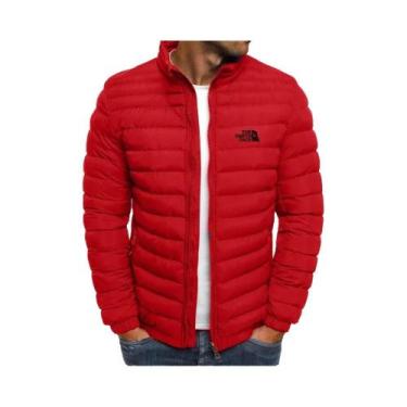 Imagem de Jaqueta Masculina Slim Fit Com Gola Alta E Zíper, Moda Outono Inverno,