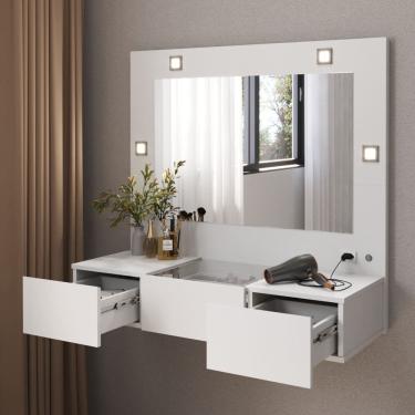 Imagem de Penteadeira Camarim Suspensa Sofia Branco - Rede Móveis