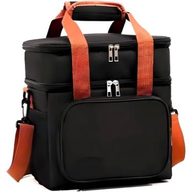 Imagem de Bolsa Térmica 12L para Marmita com Isolamento em Alumínio – Conserva Quente e Gelado, Ideal para Trabalho e Faculdade (Preto)