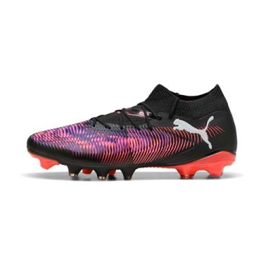 Imagem de PUMA Chuteira de futebol unissex Future 8 Match Fg/Ag, Puma Black Puma White Glowing Red, 42 BR