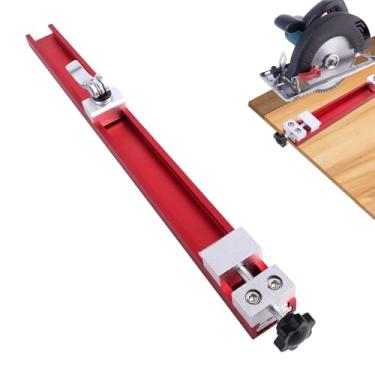 Imagem de Trilho Guia para Serra Circular Compatível com Base de Serra 310mm, Liga Alumínio Ajustável Guia de Base para Máquina Corte com Sistema Travamento Duplo for Marcenaria Aparagem e Fresagem
