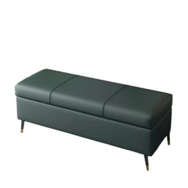 Imagem de Banqueta de sapato moderna para uso doméstico, porta de entrada, entrada, sapatos de cabeceira, sofá longo pode ser decorativo (verde escuro, 80 cm)
