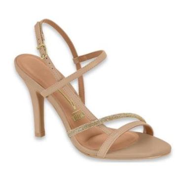 Imagem de Sandália Feminina Vizzano Salto Alto Fino Strass Festa Casual Ref: 6536.205-Feminino