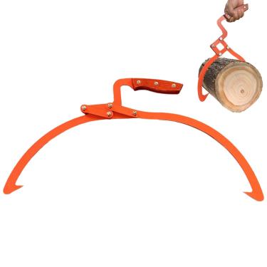 Imagem de Pinças de elevação de toras resistentes para lenha, abertura máxima de mandíbula de 53 cm, ferramenta de registro de operação de mão única, estrutura robusta de liga de aço