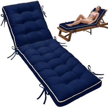 Imagem de AMCATON Almofada dobrável para espreguiçadeira de secagem rápida - Almofada de assento para espreguiçadeira ao ar livre com espuma desfiada para móveis de pátio, cadeiras de deque, beira da piscina