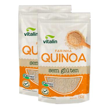 Imagem de Kit 2X: Farinha de Quinoa Real Orgânica Sem Glúten Vitalin 150g