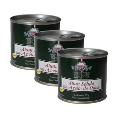 Imagem de Kit 3X: Atum Sólido em Azeite de Oliva Tours 255g