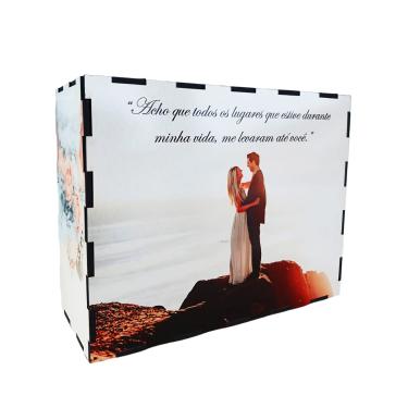 Imagem de Cofre Nosso Casamento Dos Sonhos Para Noivos MDF Junte 15 Mil