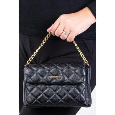 Imagem de Bolsa de couro com corrente matelassê Giulia-Feminino