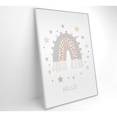 Imagem de Quadro Infantil Boa Noite Estrelas Medidas 60x90 Cm Impressão Vidro Acrílico