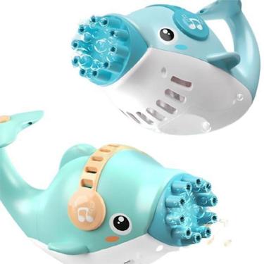 Imagem de Golfinho Bolhudo Lança Bolhas Sabão Criança Infantil Azul 12