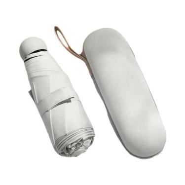 Imagem de Guarda-chuva Portátil Pequeno Para Mulheres, De Uso Duplo, Cor Sólida,