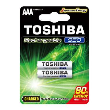 Imagem de Pilha Recarregável Aaa 950mah Toshiba 2 Unidades