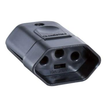 Imagem de Plugue Femea 2p+t 10a-250v Preto 250v