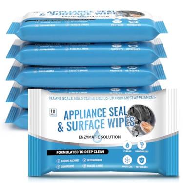 Imagem de Swiffen Pacote com 6 toalhetes de limpeza de superfície para eletrodomésticos para limpeza frontal, máquina de lavar, placa de vidro, micro-ondas, máquina de lavar louça, total de 60 lenços