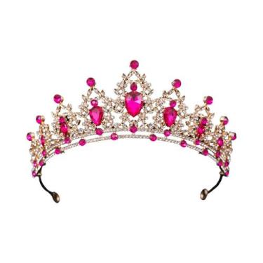 Imagem de Tiara De Cristal Prateada Para Noivas, Coroa De Cabelo Para Casamento,