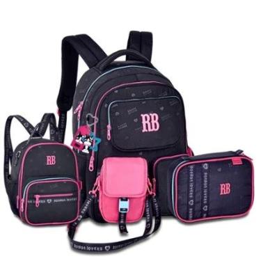 Imagem de Mochila Feminina com Lancheira e Estojo Box Rebecca Bonbon-Feminino