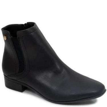 Imagem de Bota Chelsea Zíper Bico Quadrado Salto Bloco Via Uno 827009-Feminino