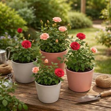 Imagem de Linda Muda De Mini Rosa Sortidas Envio Imediato, Sortidas