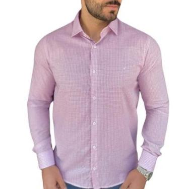 Imagem de Camisa Ogochi Xadrez Manga Longa Rosa-Masculino
