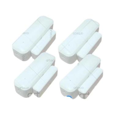 Imagem de Sensor De Porta/Janela Zigbee Para Casa Inteligente, 4 Peças, Alarme A