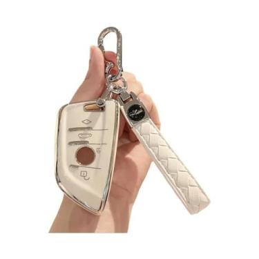 Imagem de Capa De Couro Para Chave De Carro BMW, Porta-Chaves Para X1 X2 X3 X4 X
