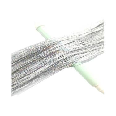 Imagem de Extensões De Cabelo Sintético Colorido Arco-Íris Com Brilho 93/120cm, 