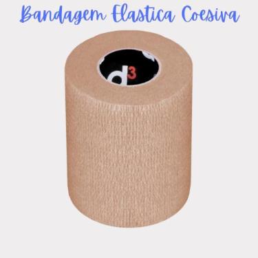 Imagem de Bandagem Elástica Coesiva D3 7,5cm x 5mt Bege Atadura Autoadesiva Comp