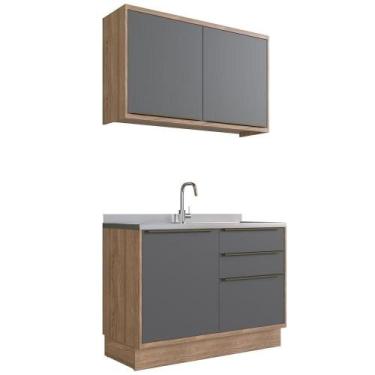 Imagem de Cozinha Modulada Pequena 100% MDF Herval Ten, 120 cm