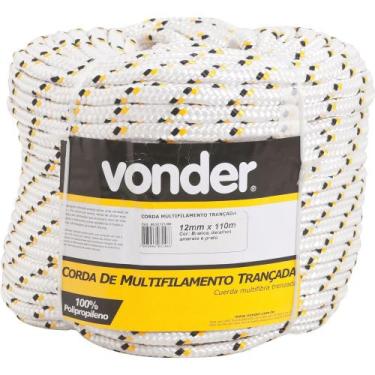 Imagem de Corda Multifilamento Trançada 12,0mm 14,0kg 220 Metros Branc - Vonder