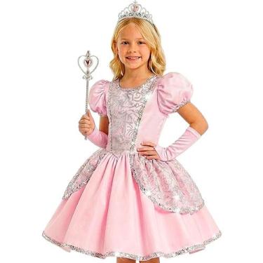 Imagem de Fantasia Princesa Branca Neve Capa Luva Varinha Coroa Tiara - Fantasia