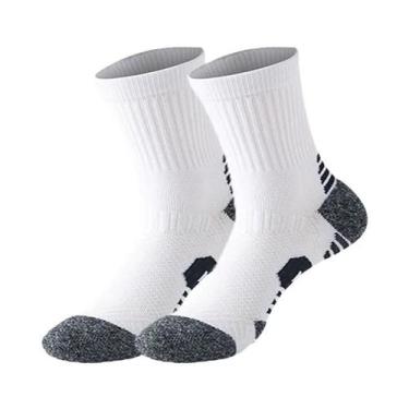 Imagem de Meias De Basquete Masculinas De Cano Alto Com Absorção De Impacto E So