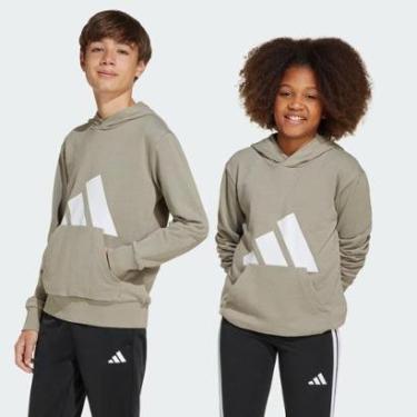 Imagem de Moletom Adidas Big Logo com Capuz Juvenil Cinza-Unissex