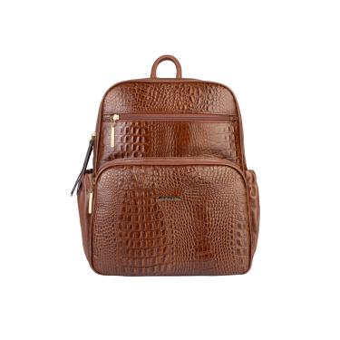 Imagem de Mochila feminina de couro croco Zaya