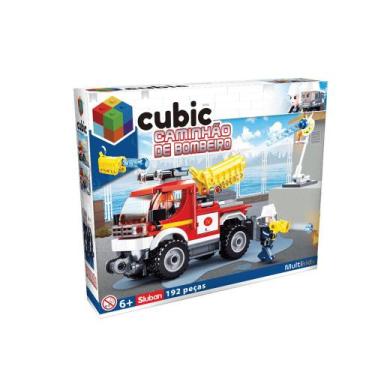 Imagem de Blocos de Montar Caminhão de Bombeiro 192 Peças Multikids - BR2306, Mu